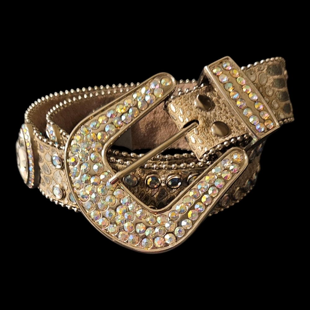 Gold Rhinestone Embellished Belt